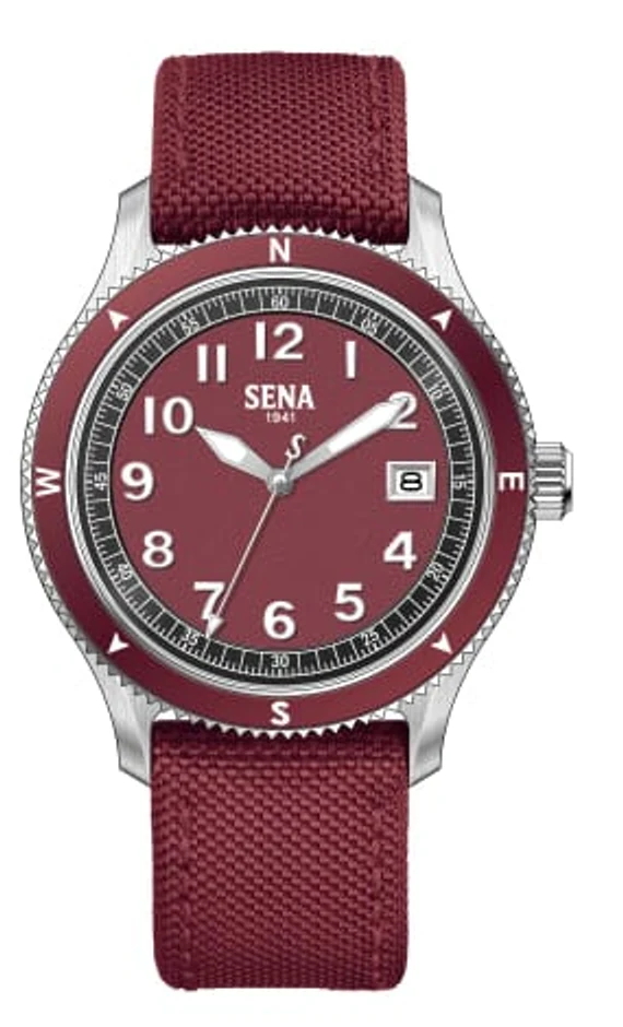 SENA Warisan 3-Hands Date , Burgundy